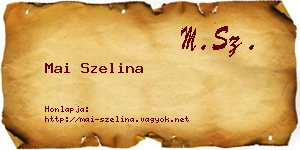 Mai Szelina névjegykártya